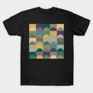 Semicircle Nordic Retro Vintage Abstract Pattern T-Shirt